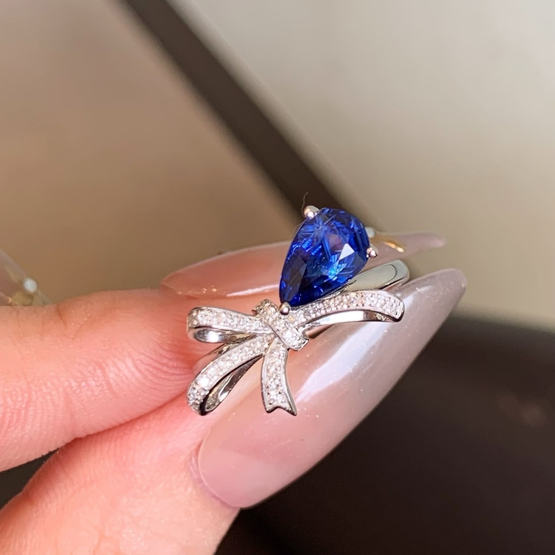 14k Gold 1.73 Ctw Natural Sapphire & Diamond Ring - 6