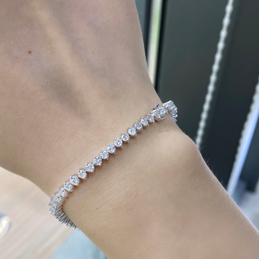 14k Gold 4.93 Ct Natural H Diamond Bracelet - 4