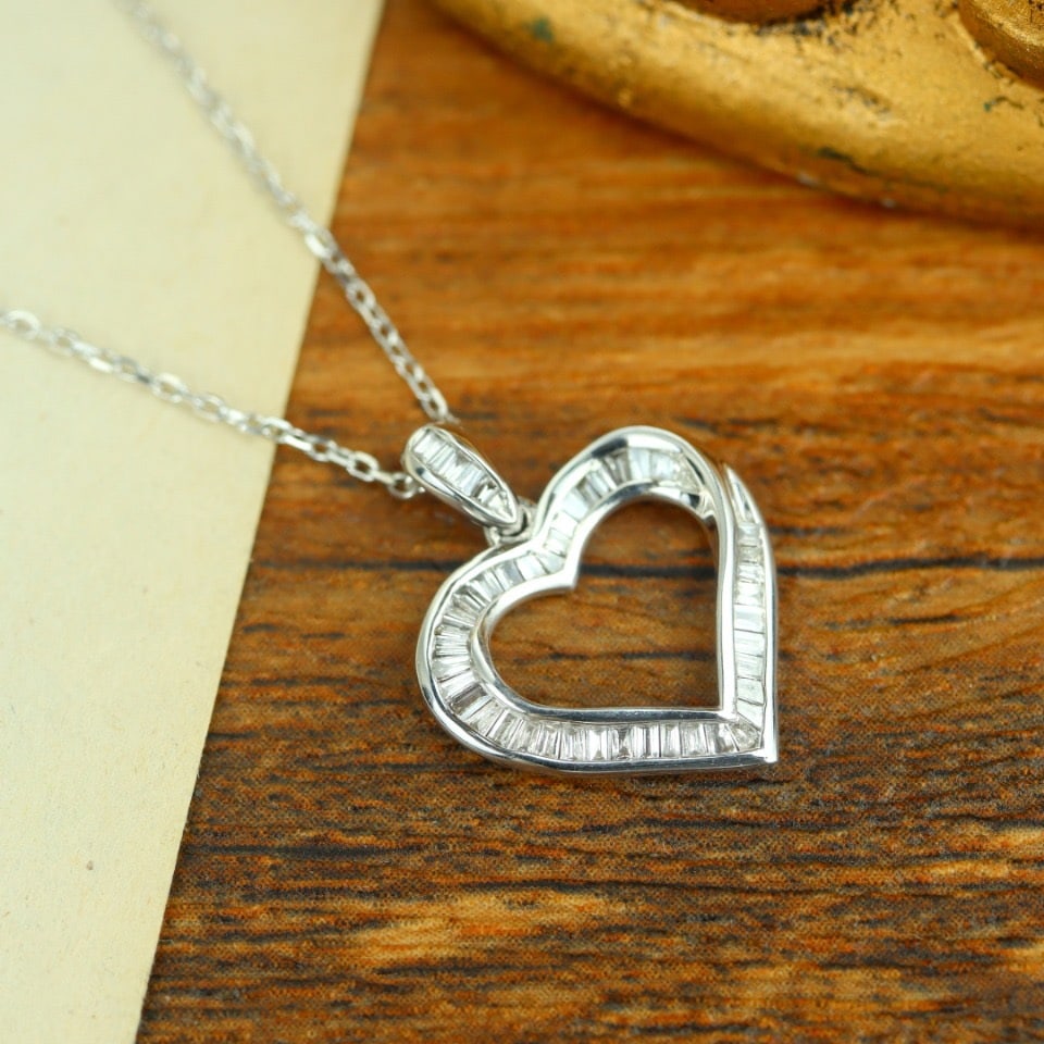 14k Gold 0.30 Ct Natural H Diamond Pendant( Without Chain ) - 2