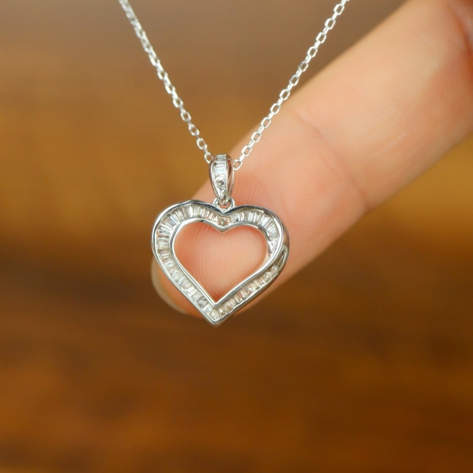 14k Gold 0.30 Ct Natural H Diamond Pendant( Without Chain ) - 3