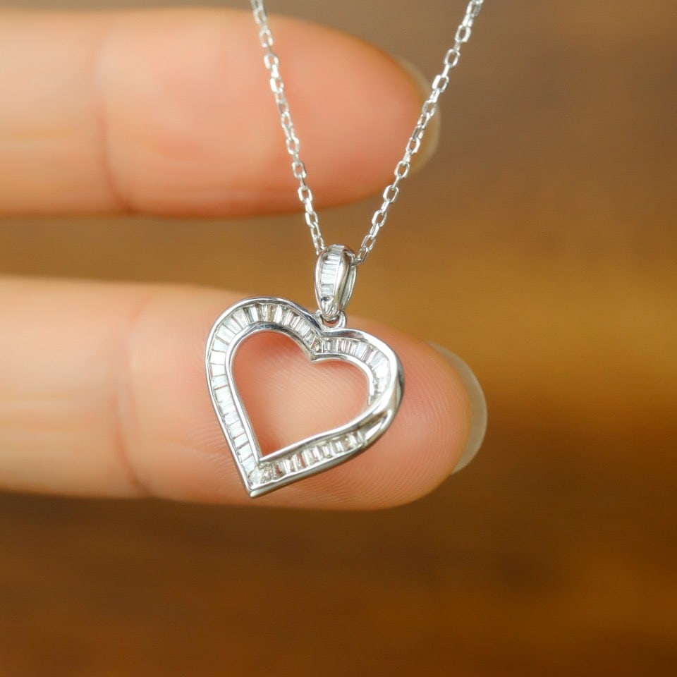 14k Gold 0.30 Ct Natural H Diamond Pendant( Without Chain ) - 4
