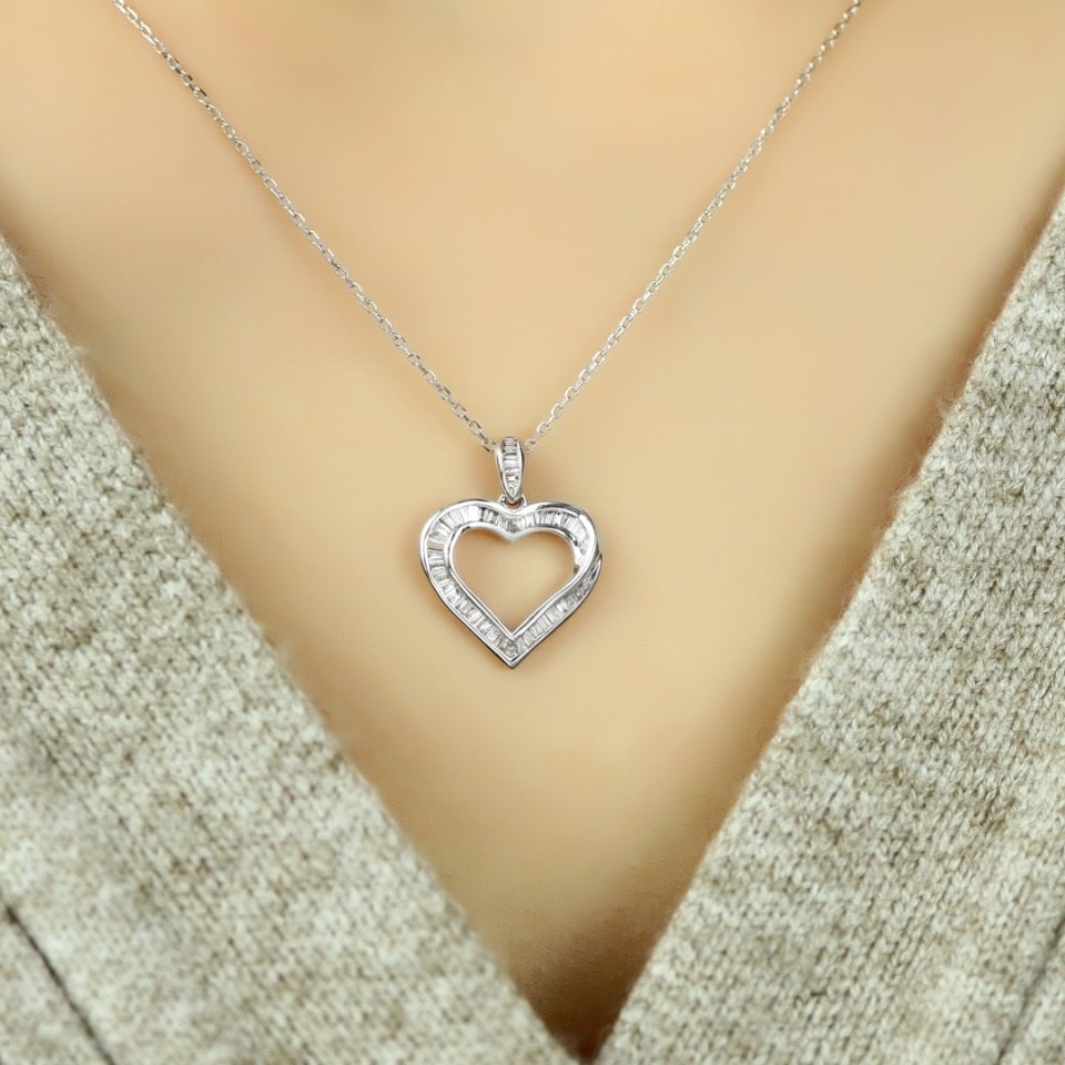 14k Gold 0.30 Ct Natural H Diamond Pendant( Without Chain ) - 6