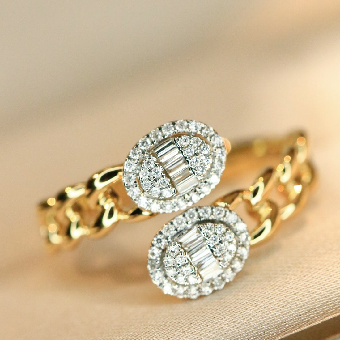 14k Gold 0.21 Ct Natural H Diamond Ring - 2
