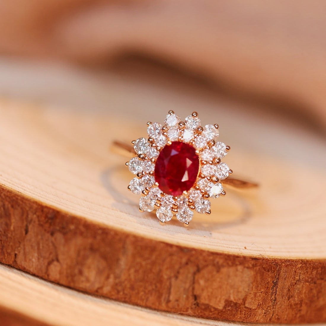 14k Gold 1.84 Ctw Natural Ruby & Diamond Ring - 2