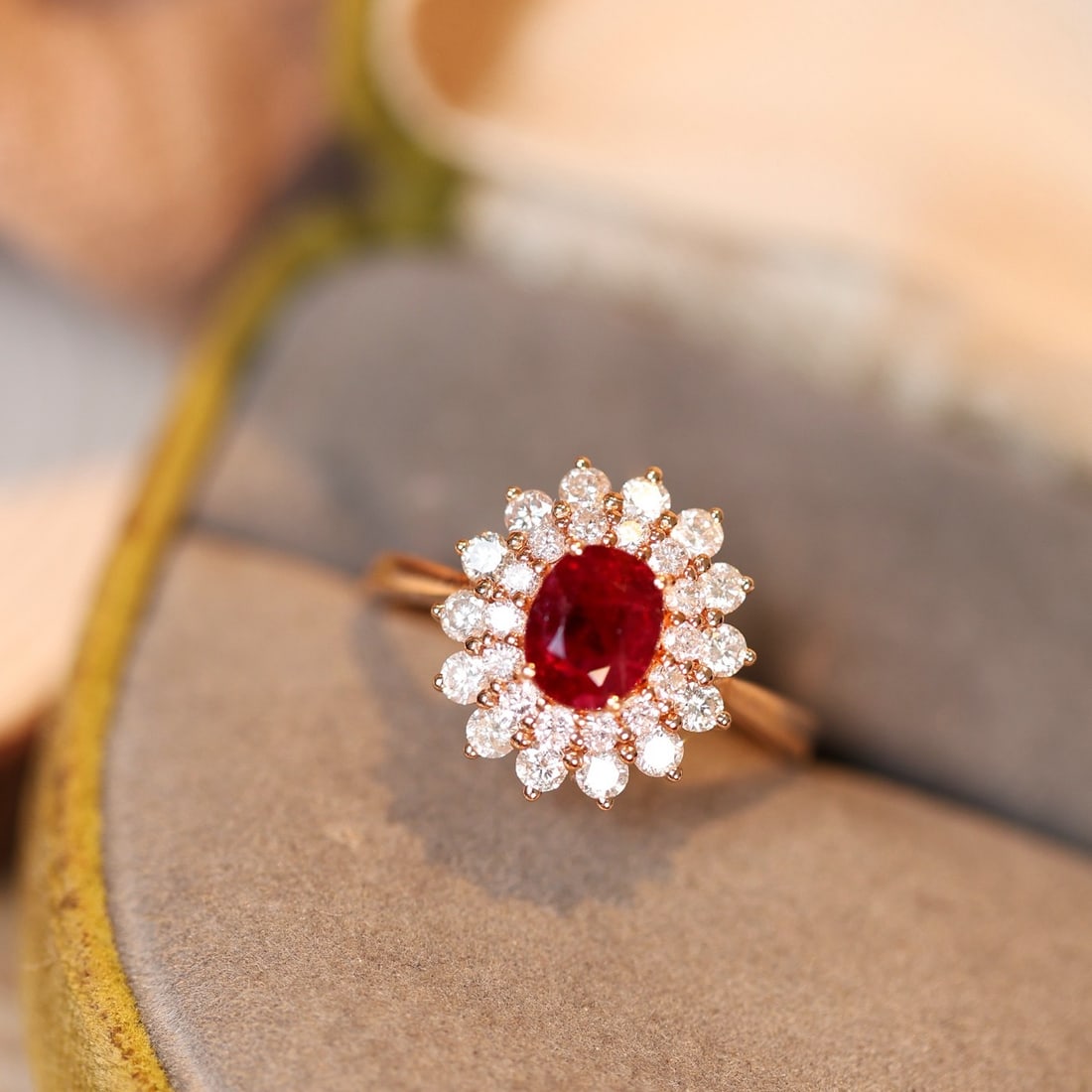 14k Gold 1.84 Ctw Natural Ruby & Diamond Ring - 3