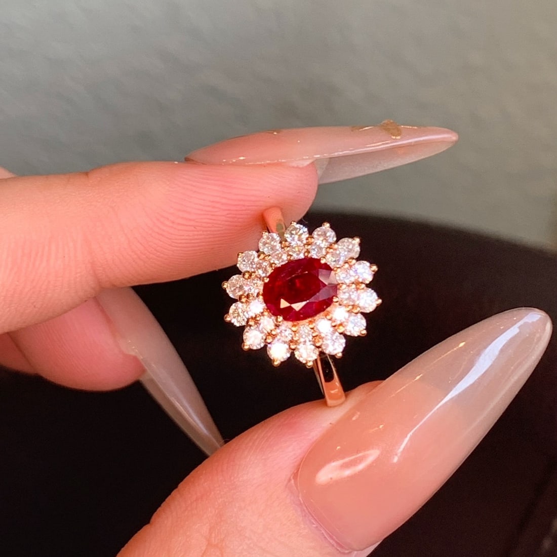 14k Gold 1.84 Ctw Natural Ruby & Diamond Ring - 7
