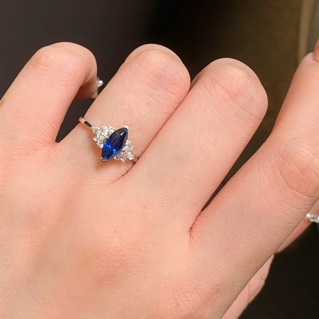 14k Gold 1.61 Ctw Natural Sapphire & Diamond Ring - 5