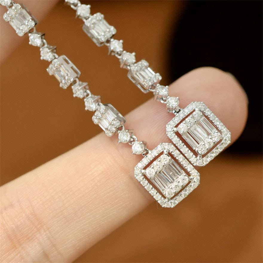 14k Gold 2 Ct Natural H Diamond Earrings - 5