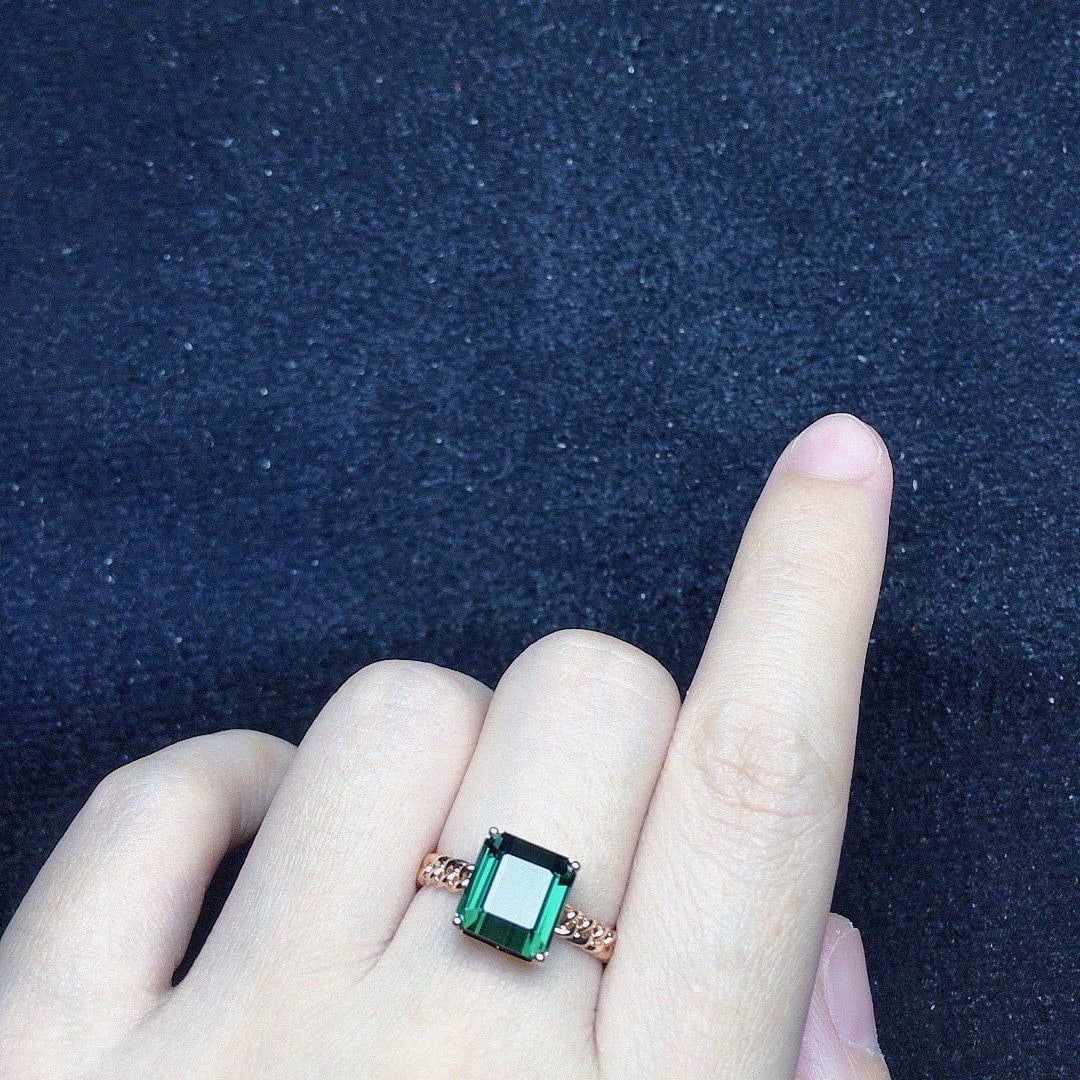 14k Gold 3.75 Ct Natural Tourmaline Ring - 4