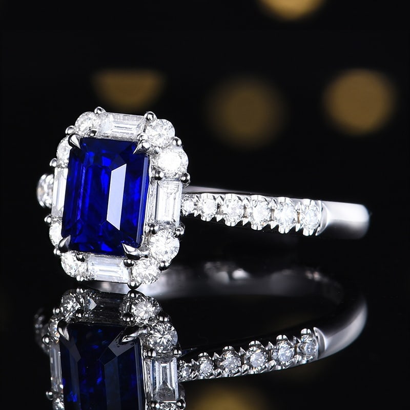 14k Gold 2.14 Ctw Natural Sapphire & Diamond Ring - 2