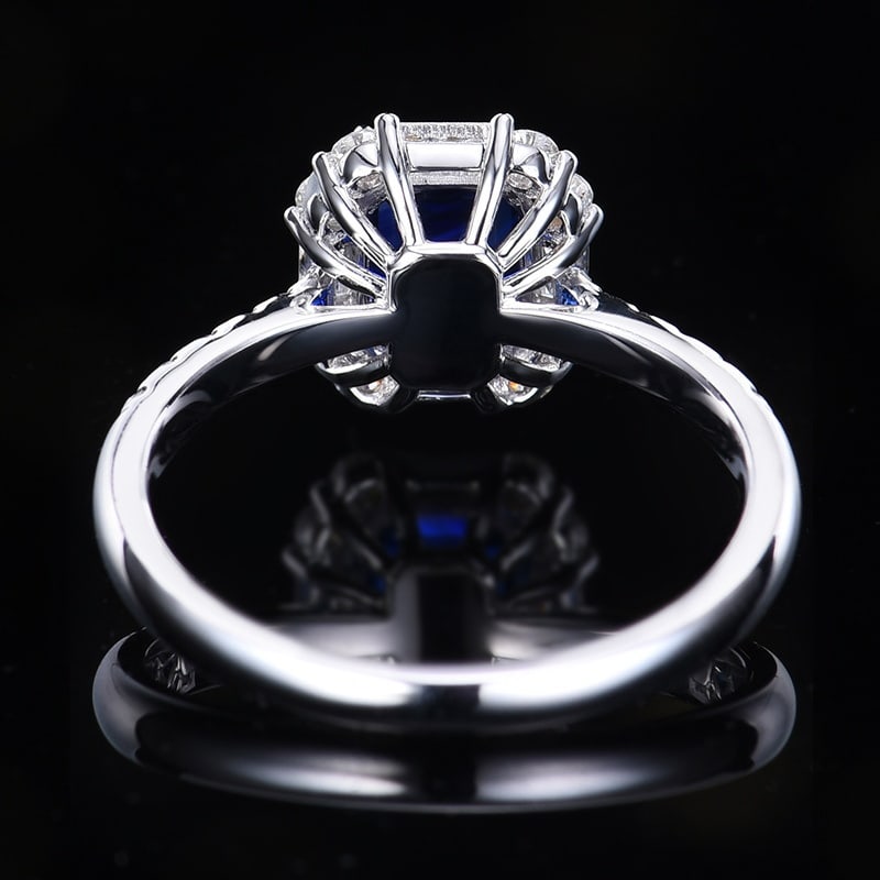 14k Gold 2.14 Ctw Natural Sapphire & Diamond Ring - 4