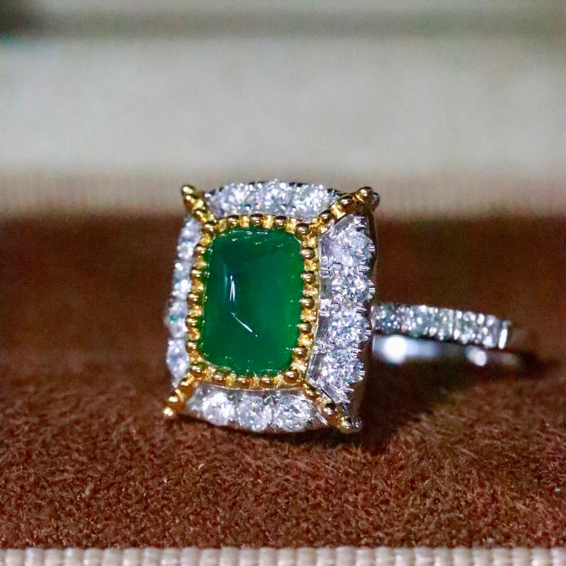 14k Gold 1.14 Ctw Natural Emerald & Diamond Ring - 2