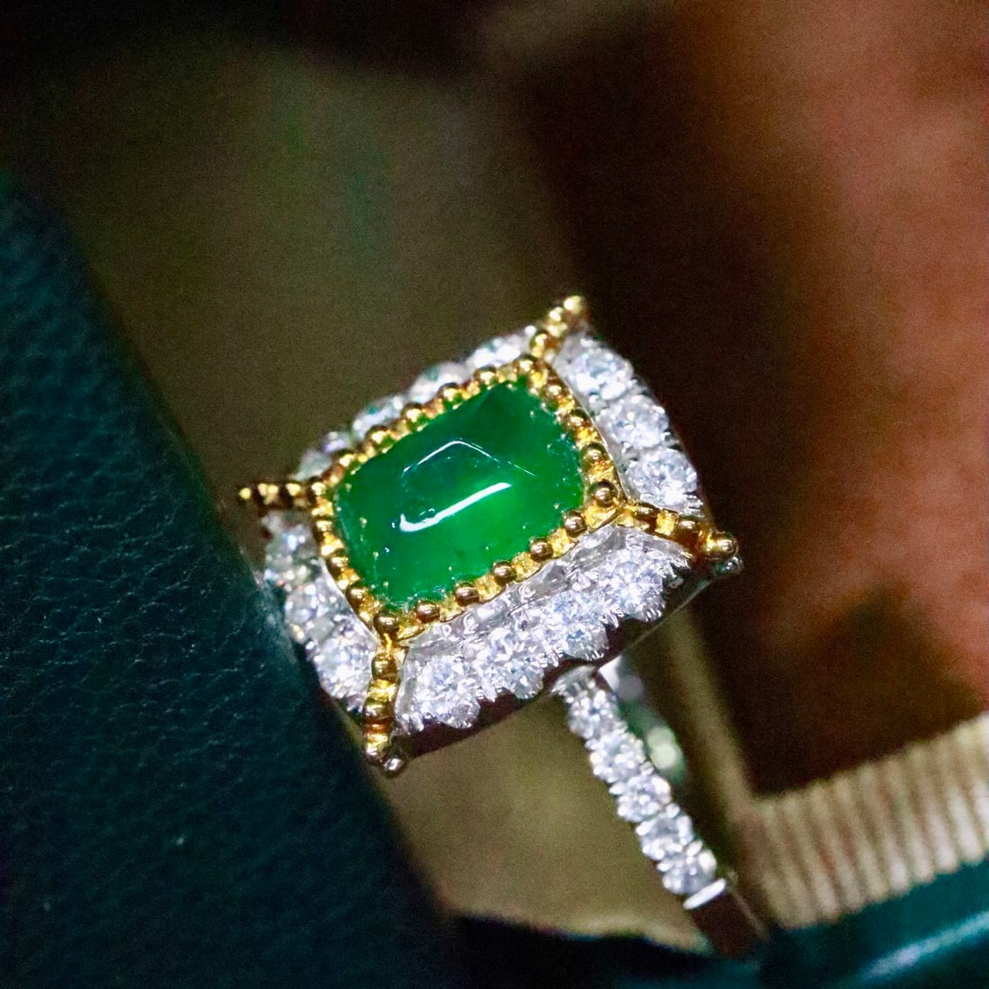 14k Gold 1.14 Ctw Natural Emerald & Diamond Ring - 3