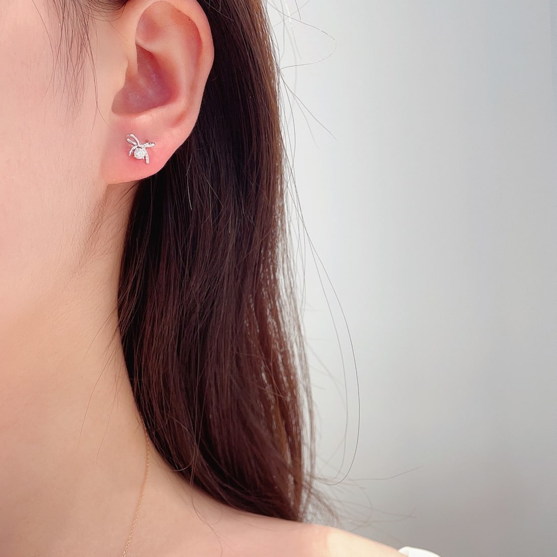 14k Gold 0.28 Ctw Natural H Diamond Earrings - 2