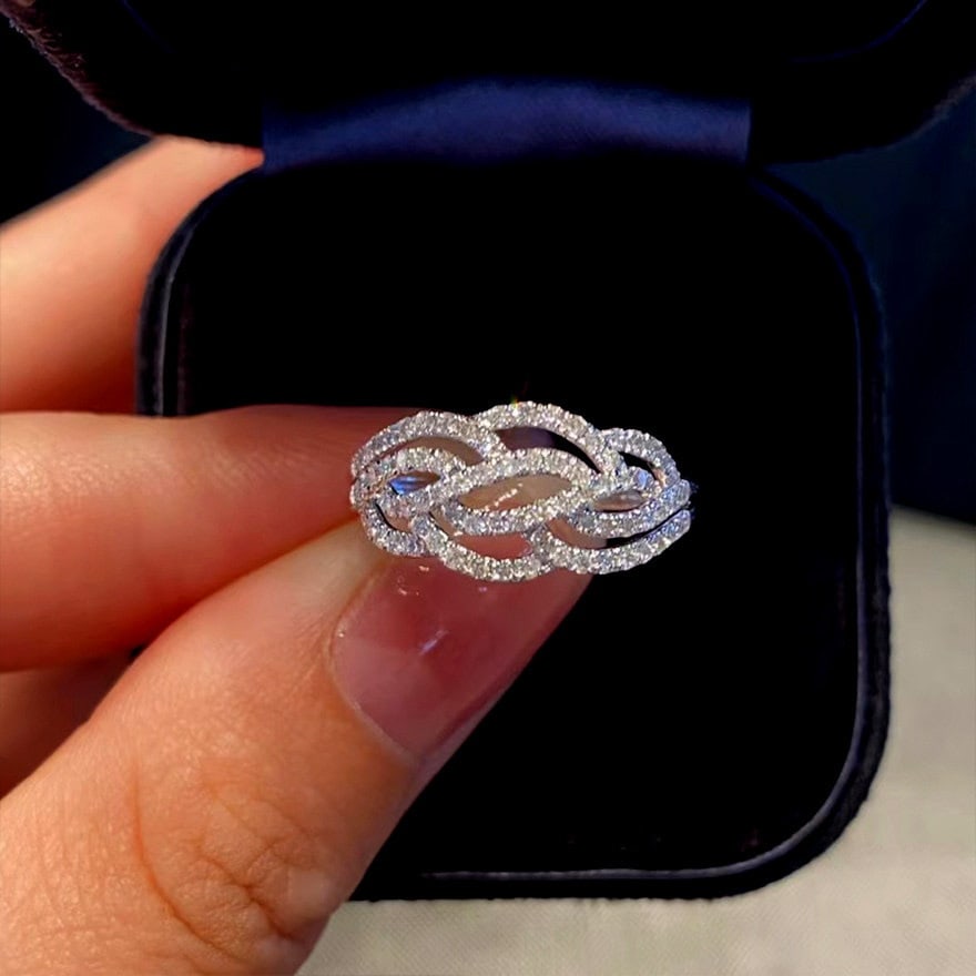 14k Gold 0.48 Ct Natural H Diamond Ring - 4
