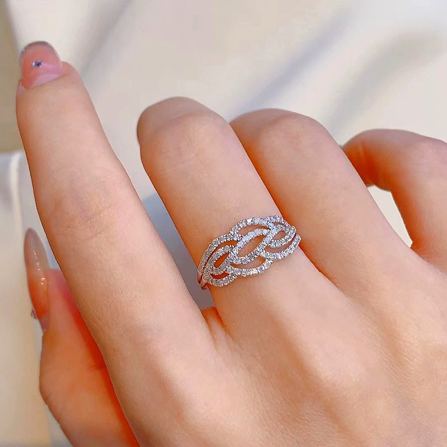 14k Gold 0.48 Ct Natural H Diamond Ring - 6