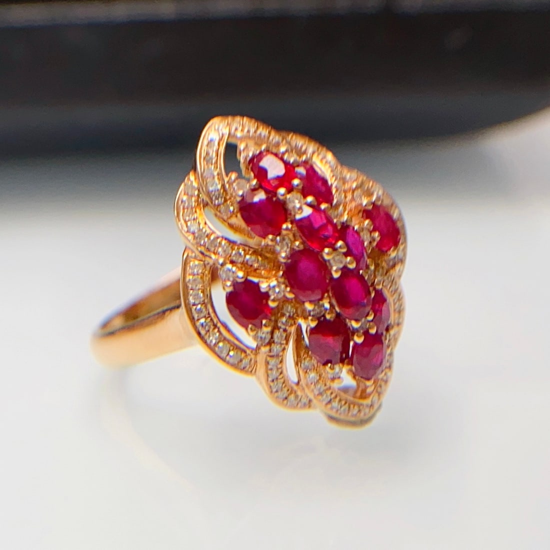 14k Gold 2.00 Ct Natural Ruby & Diamond Ring - 2