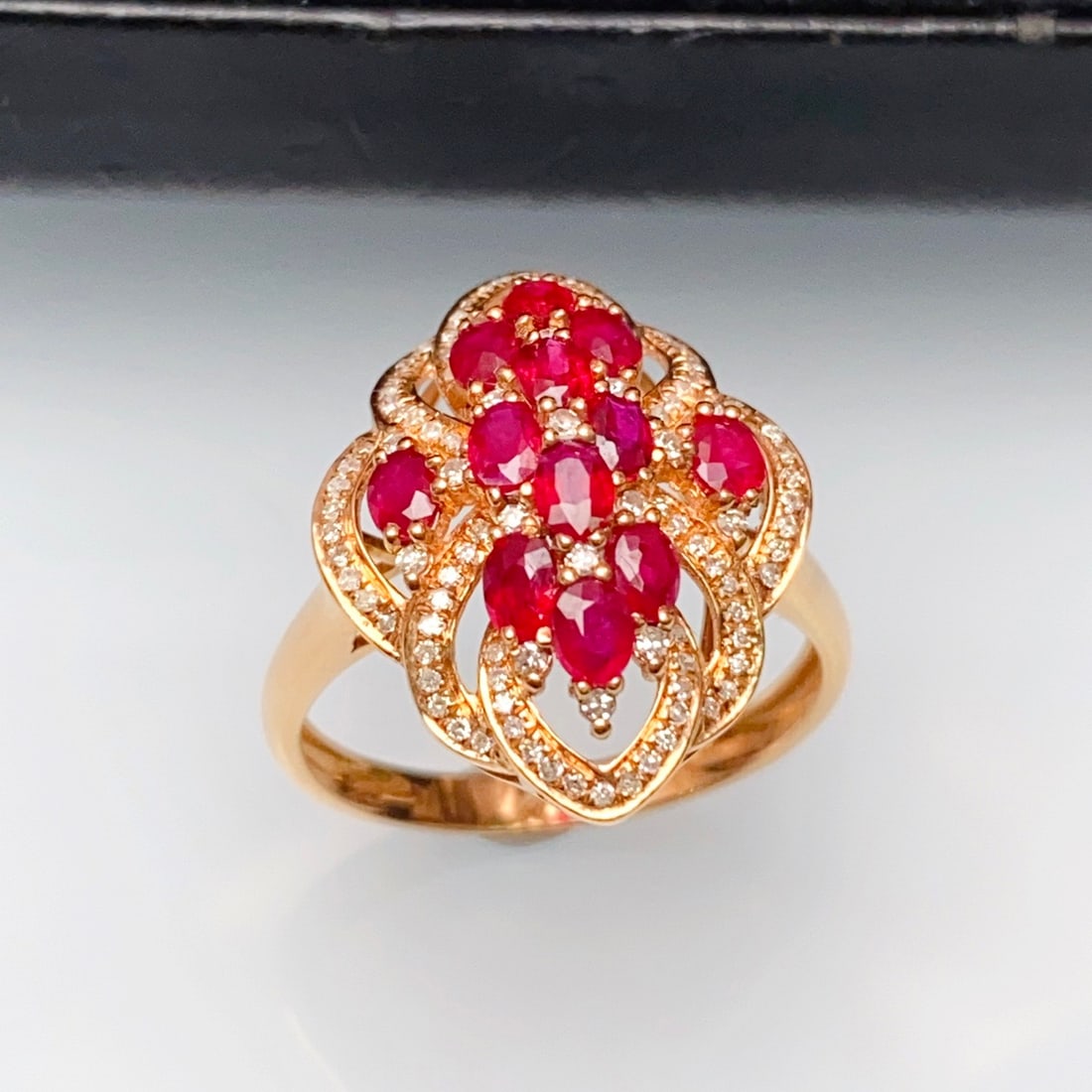 14k Gold 2.00 Ct Natural Ruby & Diamond Ring - 4