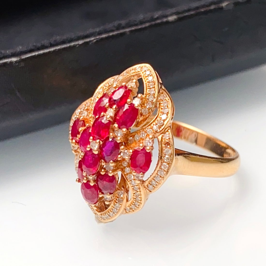 14k Gold 2.00 Ct Natural Ruby & Diamond Ring - 6