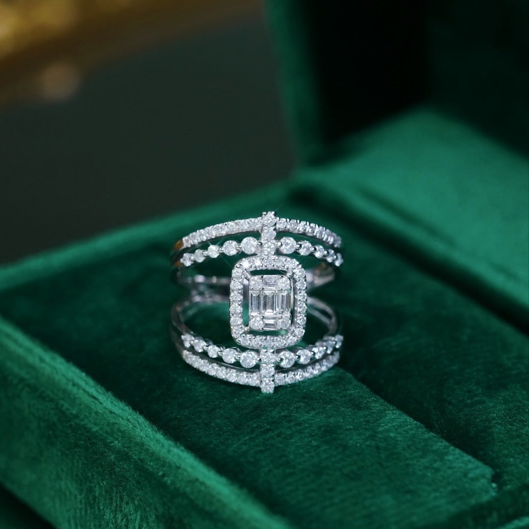 14k Gold 0.85 Ct Natural H Diamond Ring: Ref:231152352 // gold content:14k gold // ring size:7. 25us // // main gemstone:diamond // shape:multiple // carat weight:0. 85ct // clarity grade:vs-si // color:h // treatment:natural // High