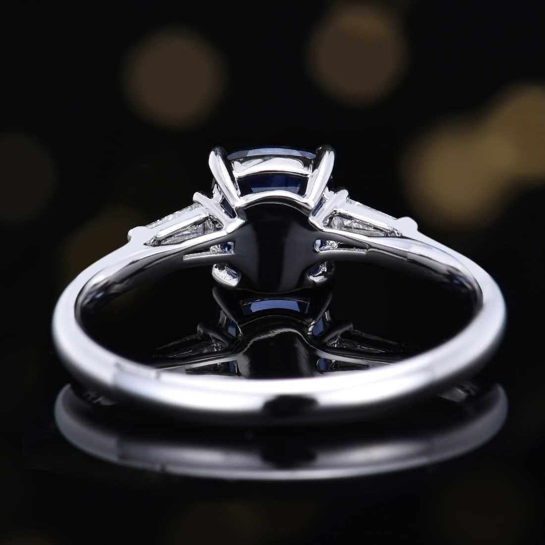 14k Gold 1.67 Ctw Natural Sapphire & Diamond Ring - 3