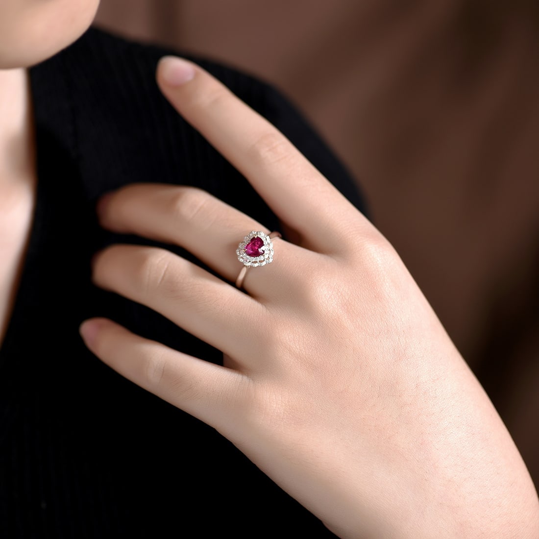 14k Gold 1.20 Ctw Natural Ruby & Diamond Ring - 5