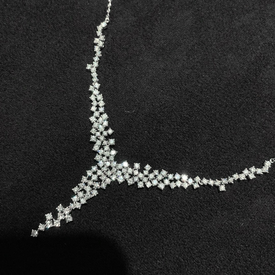 14k Gold 3.34 Ct Natural H Diamond Necklace - 3