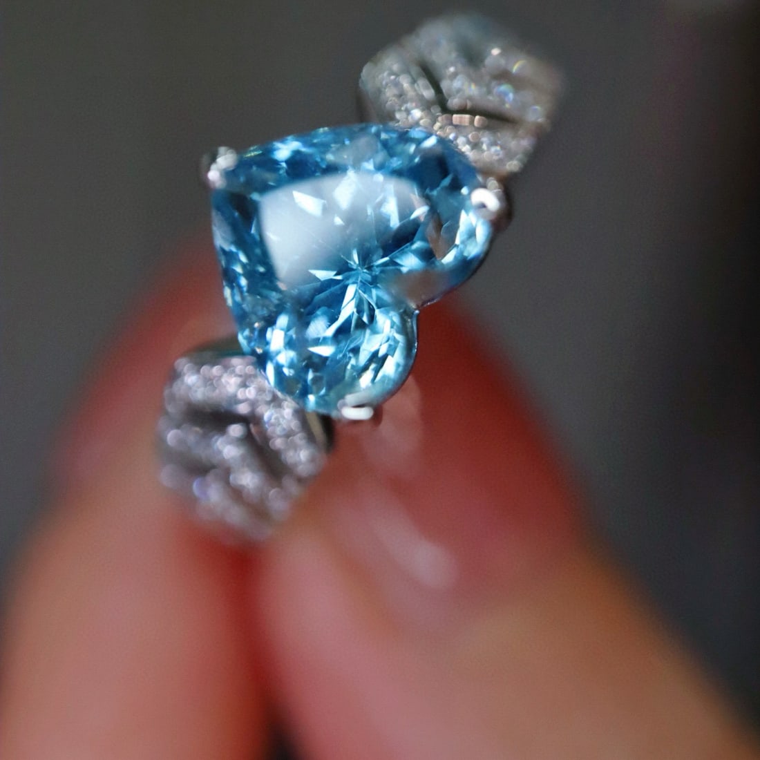 14k Gold 1.93 Ctw Natural Aquamarine & Diamond Ring - 6