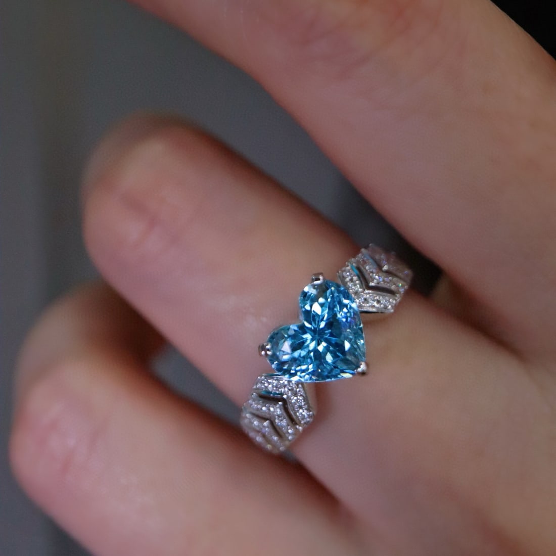 14k Gold 1.93 Ctw Natural Aquamarine & Diamond Ring - 7