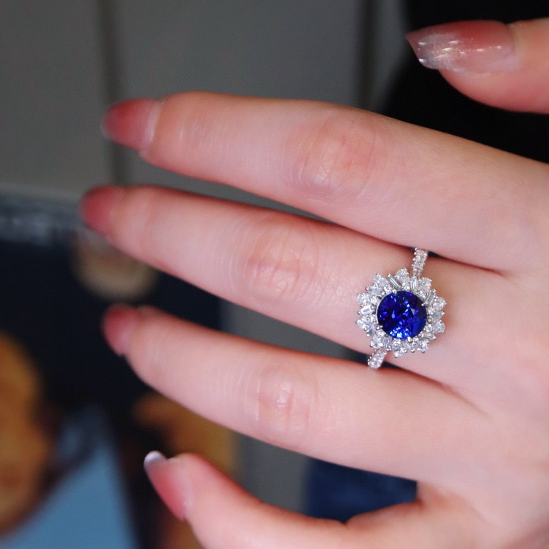 14k Gold 2.76 Ctw Natural Sapphire & Diamond Ring - 3