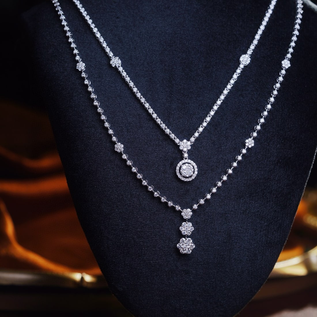 14k Gold 2.8 Ct Natural H Diamond Necklace - 3