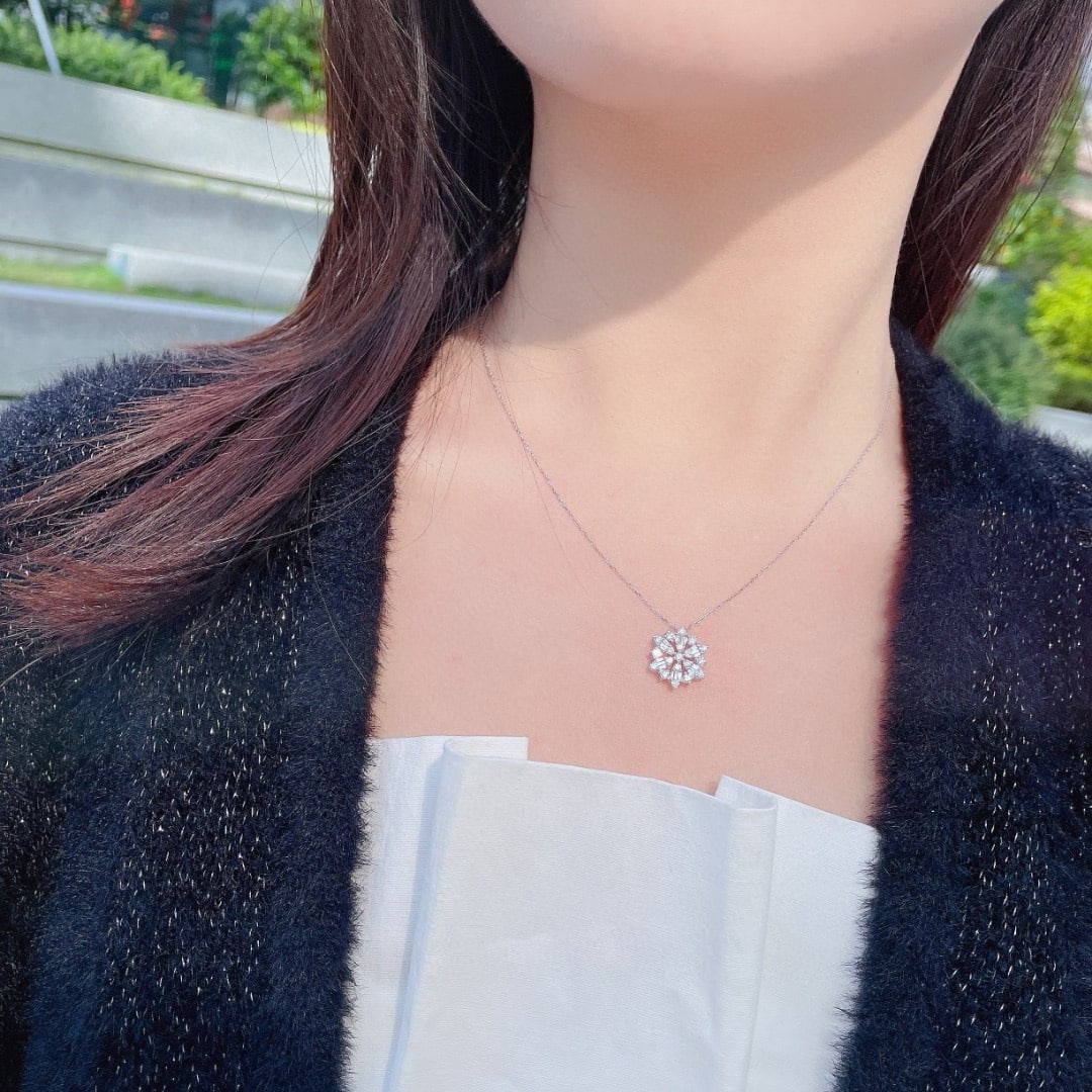 14k Gold 0.61 Ctw Natural H Diamond Pendant( Without Chain ) - 4