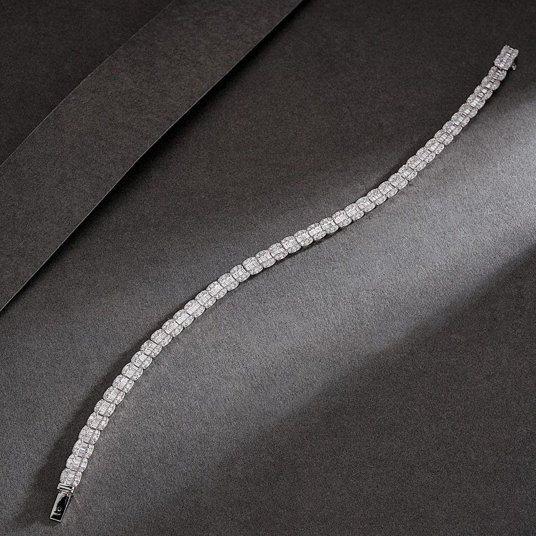 14k Gold 2.32 Ctw Natural H Diamond Bracelet - 4