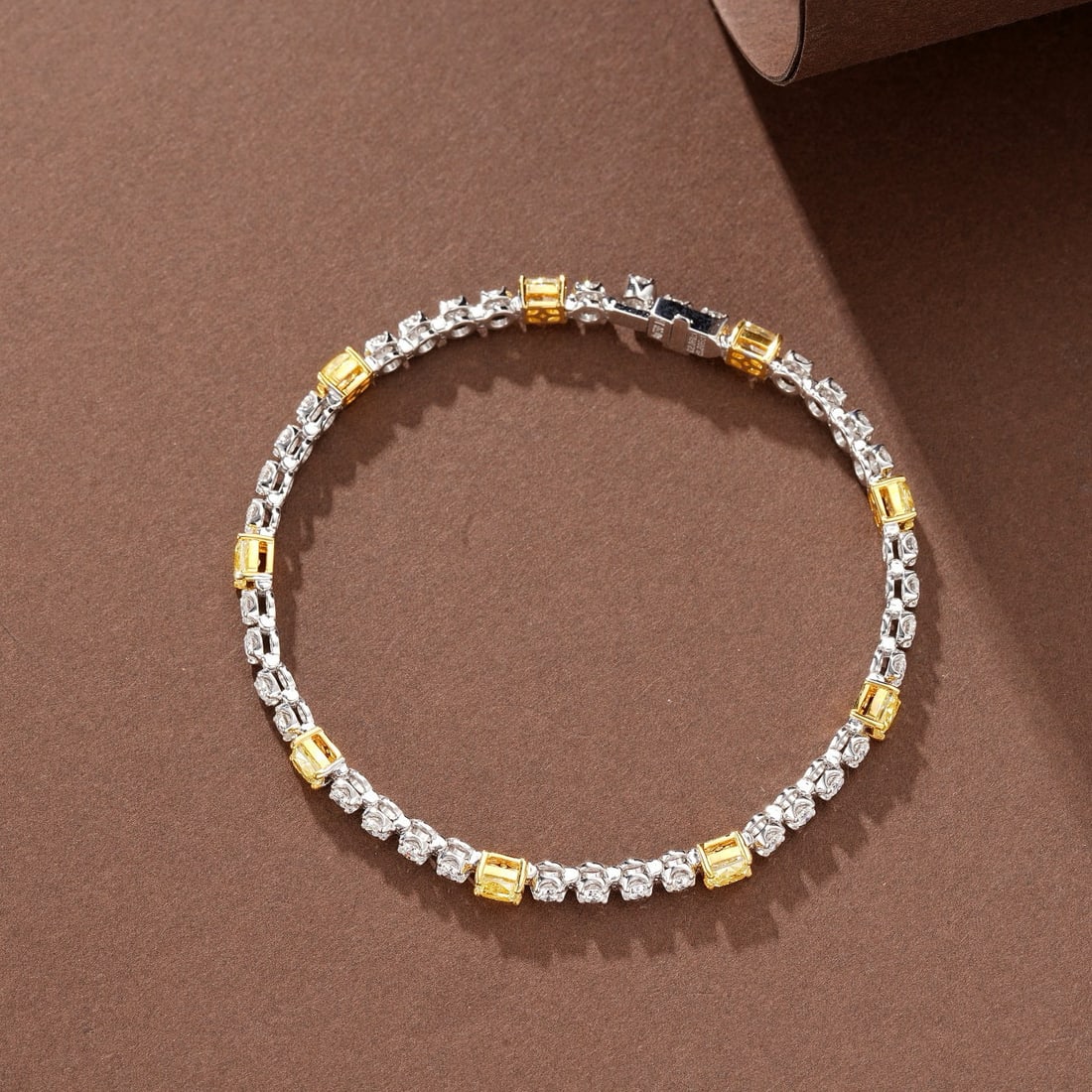 14k Gold 3.86 Ctw Natural H Diamond Bracelet - 4