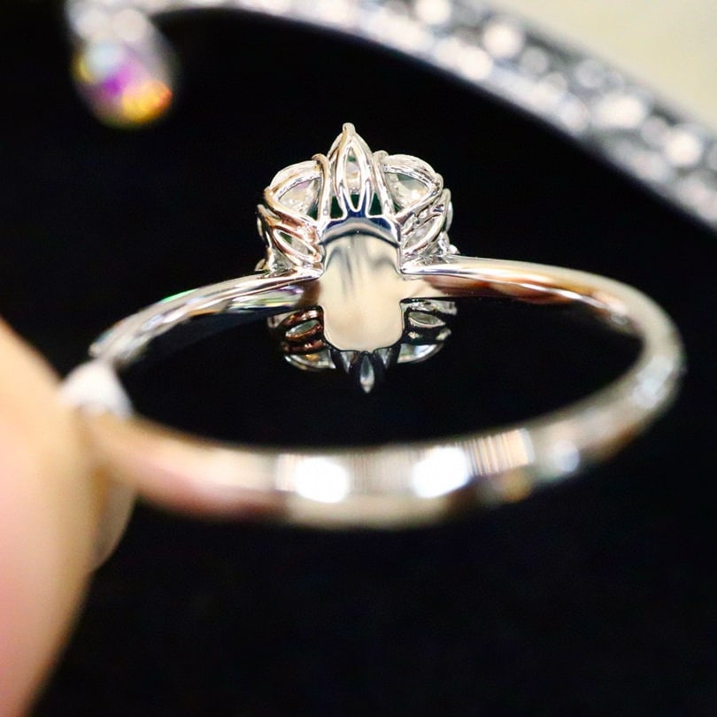 14k Gold 1.00 Ctw Natural Emerald & Diamond Ring - 3