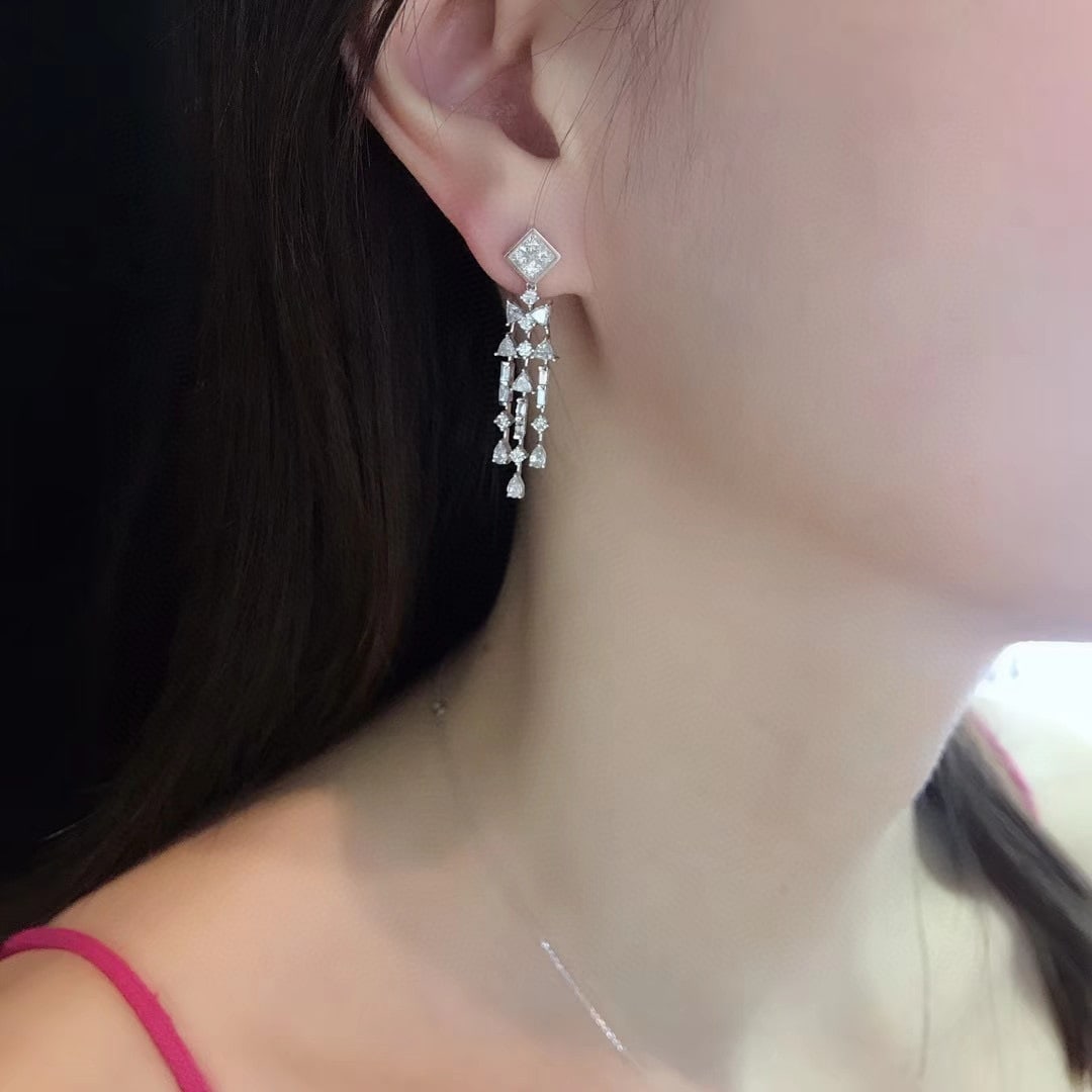 14k Gold 2.51 Ctw Natural H Diamond Earrings - 2