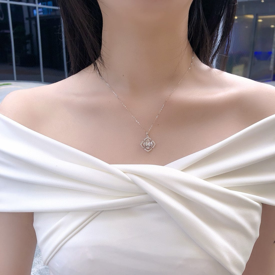 14k Gold 0.61 Ctw Natural H Diamond Pendant( Without Chain ) - 4