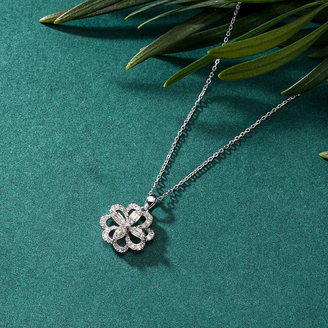 14k Gold 0.24 Ctw Natural H Diamond Pendant( Without Chain ) - 3