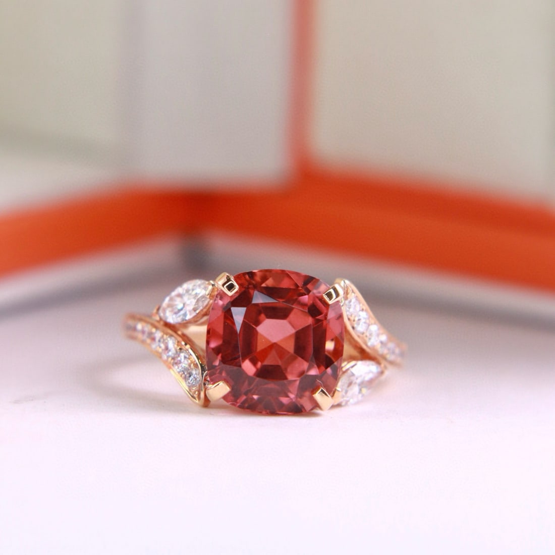 14k Gold 4.81 Ctw Natural Tourmaline & Diamond Ring - 6