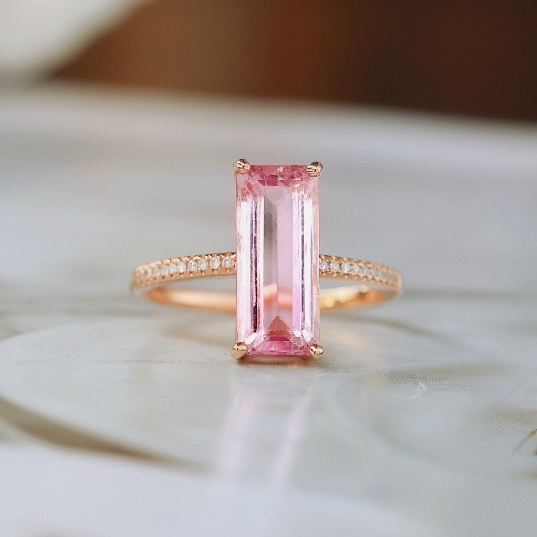 14k Gold 2.82 Ctw Natural Tourmaline & Diamond Ring - 6