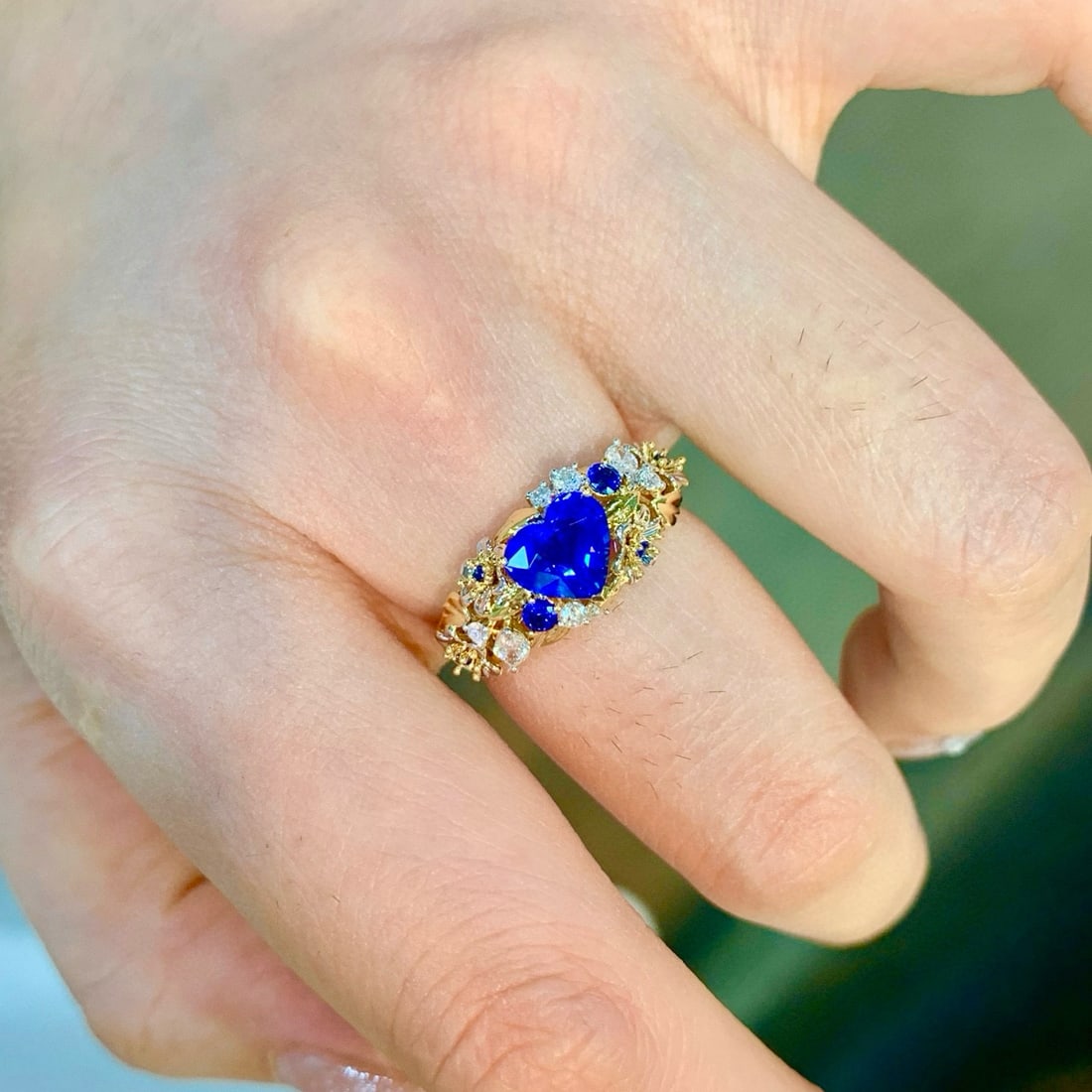 14k Gold 1.72 Ctw Natural Sapphire & Sapphire Ring - 3