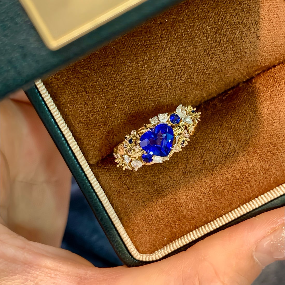 14k Gold 1.72 Ctw Natural Sapphire & Sapphire Ring - 4