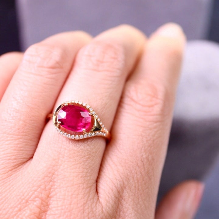 14k Gold 1.76 Ctw Natural Tourmaline & Diamond Ring - 2