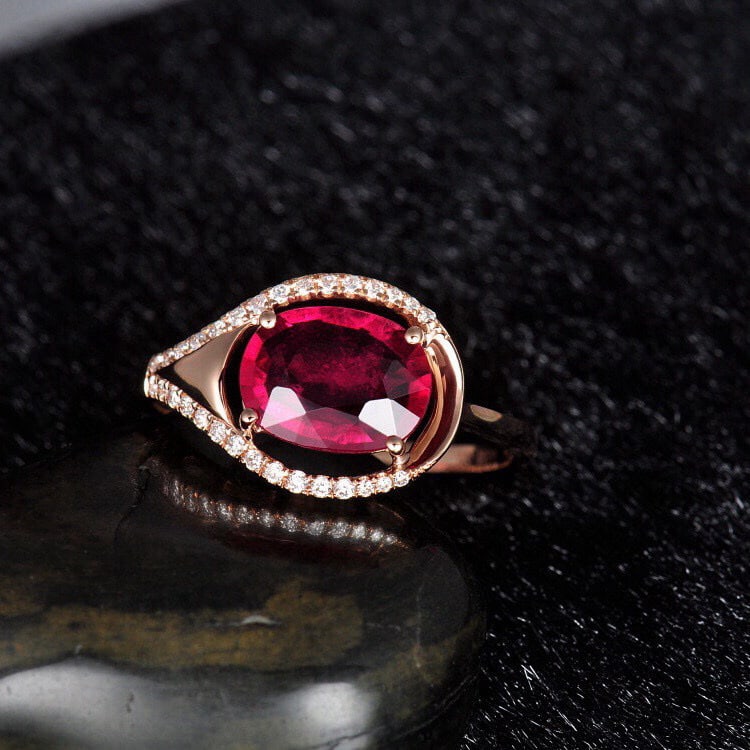 14k Gold 1.76 Ctw Natural Tourmaline & Diamond Ring - 3