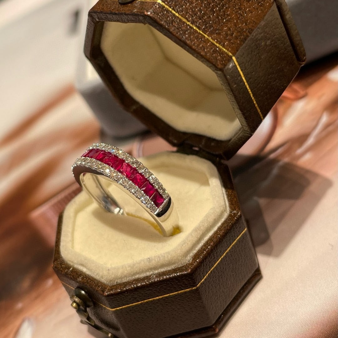 14k Gold 1.0 Ct Natural Ruby & Diamond Ring - 2