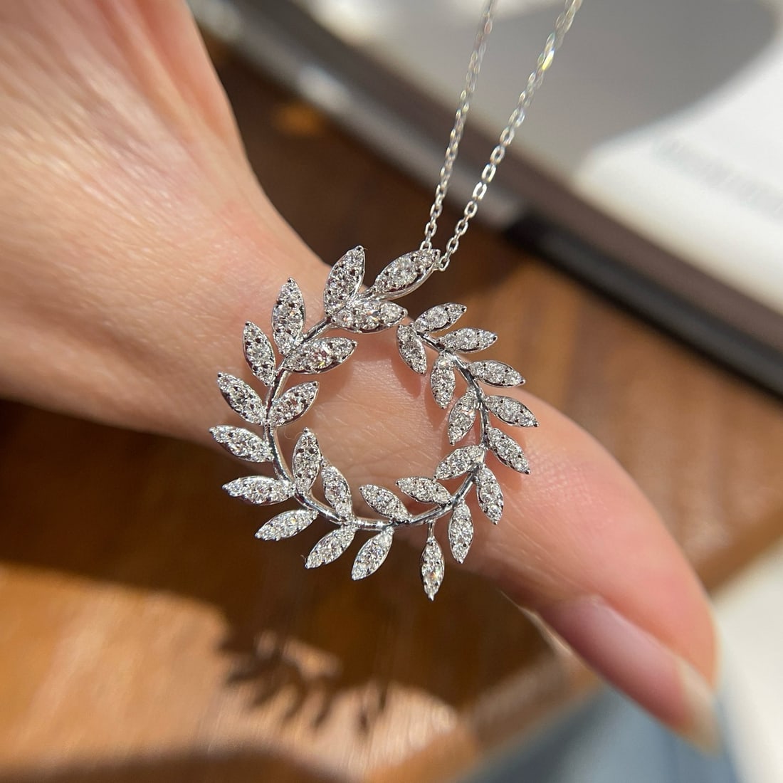 14k Gold 0.80 Ct Natural H Diamond Pendant( Without Chain ) - 6