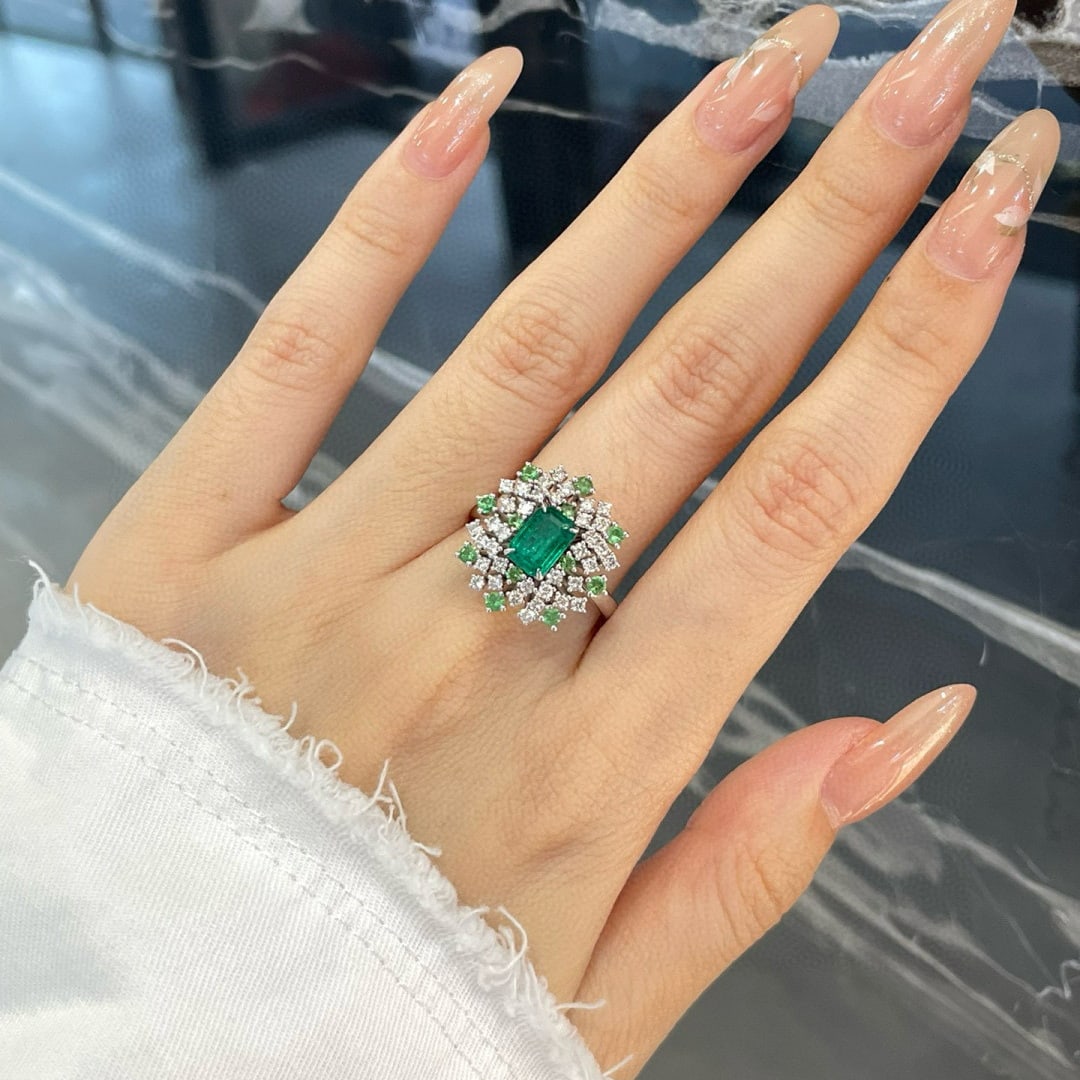 14k Gold 1 Ct Natural H Diamond Ring - 7
