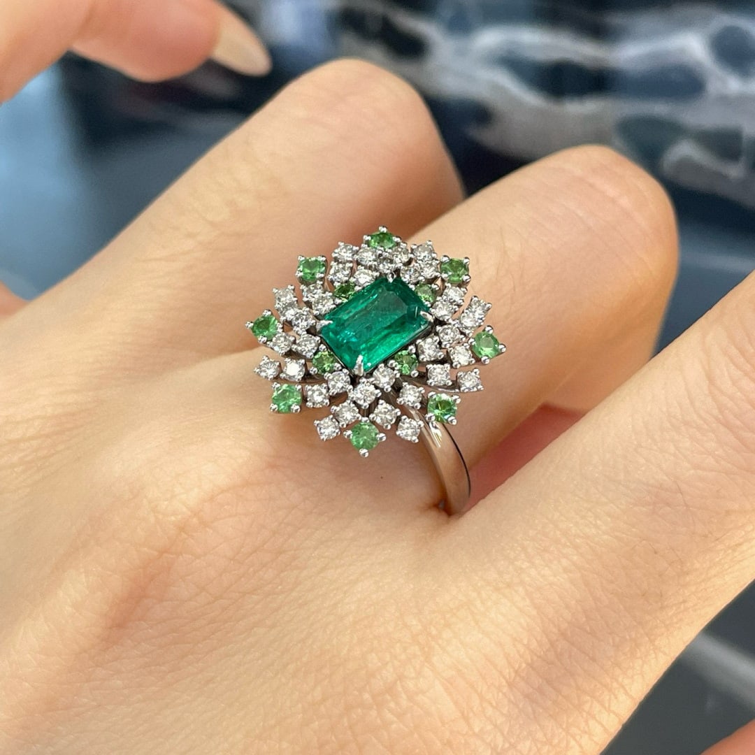 14k Gold 1 Ct Natural H Diamond Ring - 8