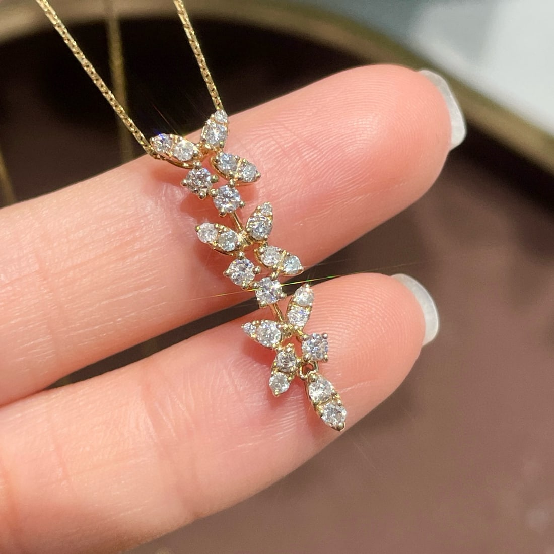14k Gold 0.55 Ct Natural H Diamond Pendant( Without Chain ) - 2