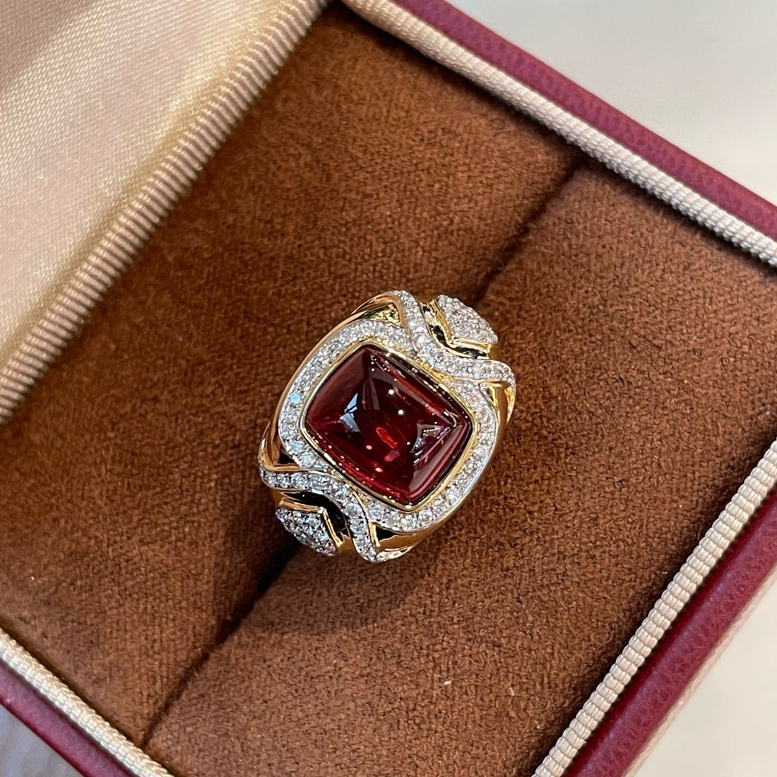 14k Gold 3.4 Ct Natural Ruby & Diamond Ring - 3